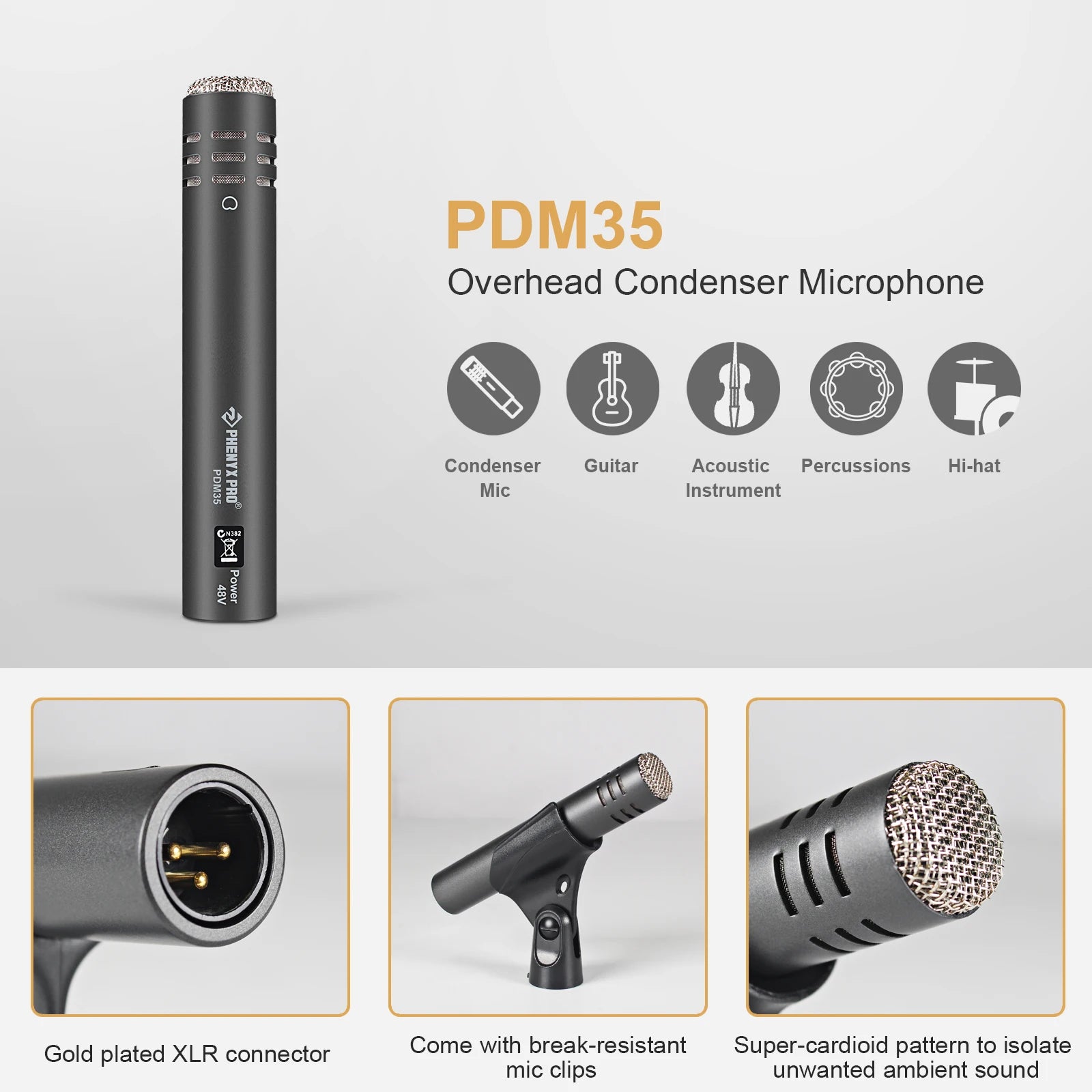 Phenyx Pro PTD-10 7-Piece Drum Mic Kit