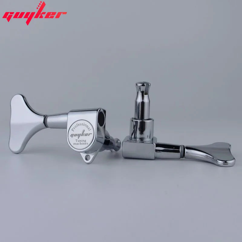 GUYKER Headstock Sealed Bass Tuners Machine Heads Chrome