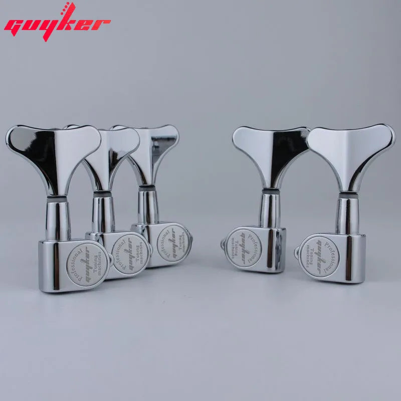 GUYKER Headstock Sealed Bass Tuners Machine Heads Chrome
