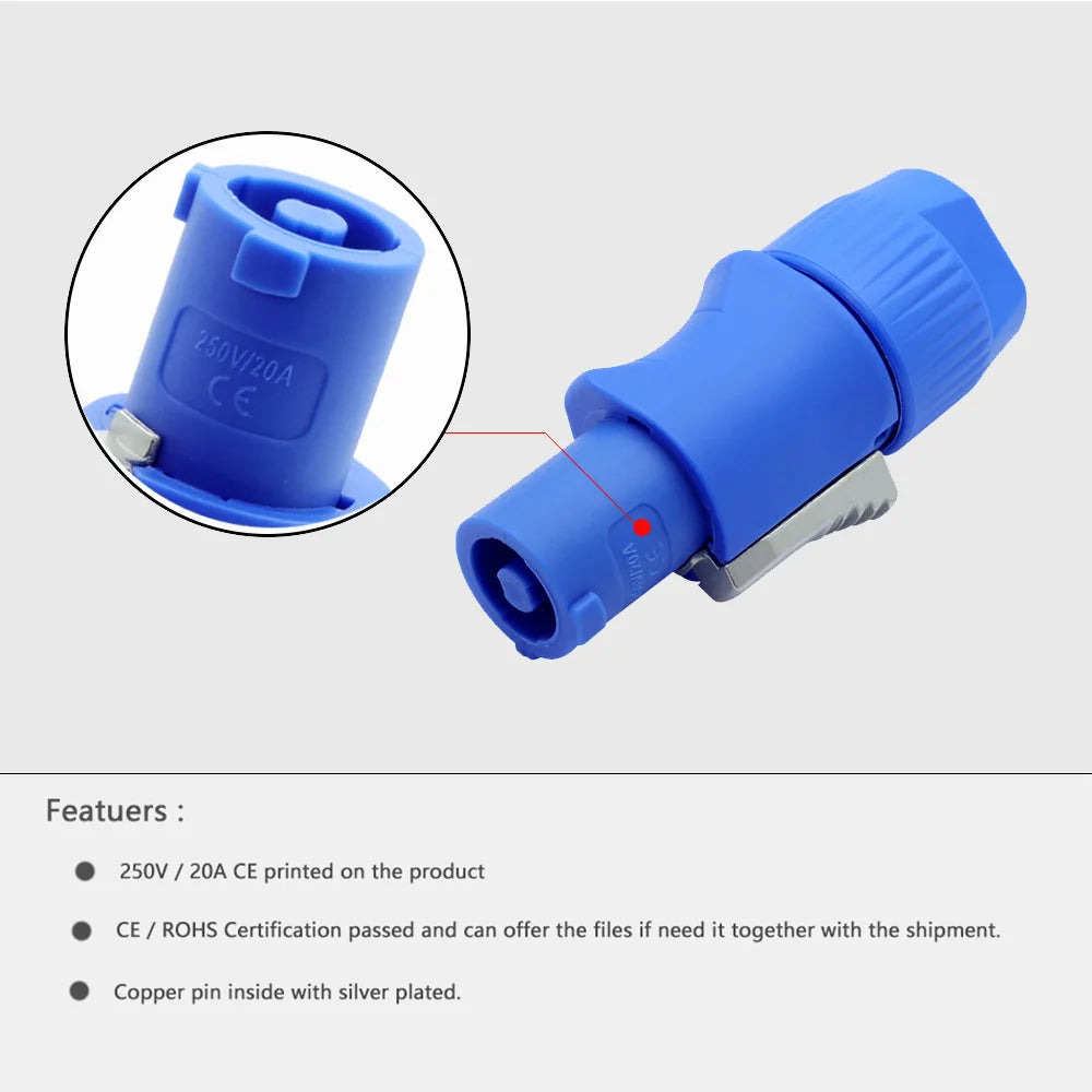 Powercon 3-Pin Locking Power Connector 20A 250V