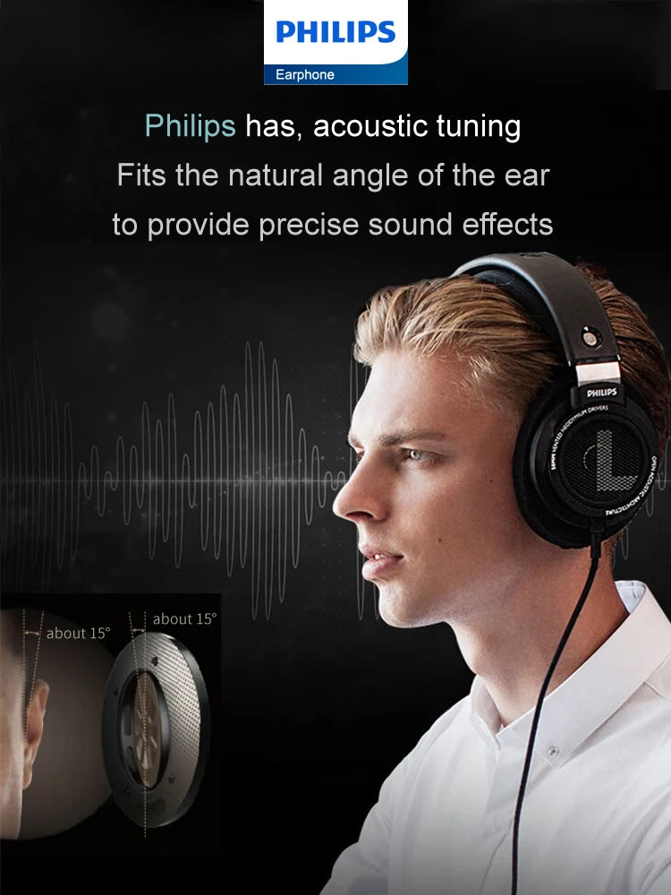 Philips SHP9500 Open-Back Headphones