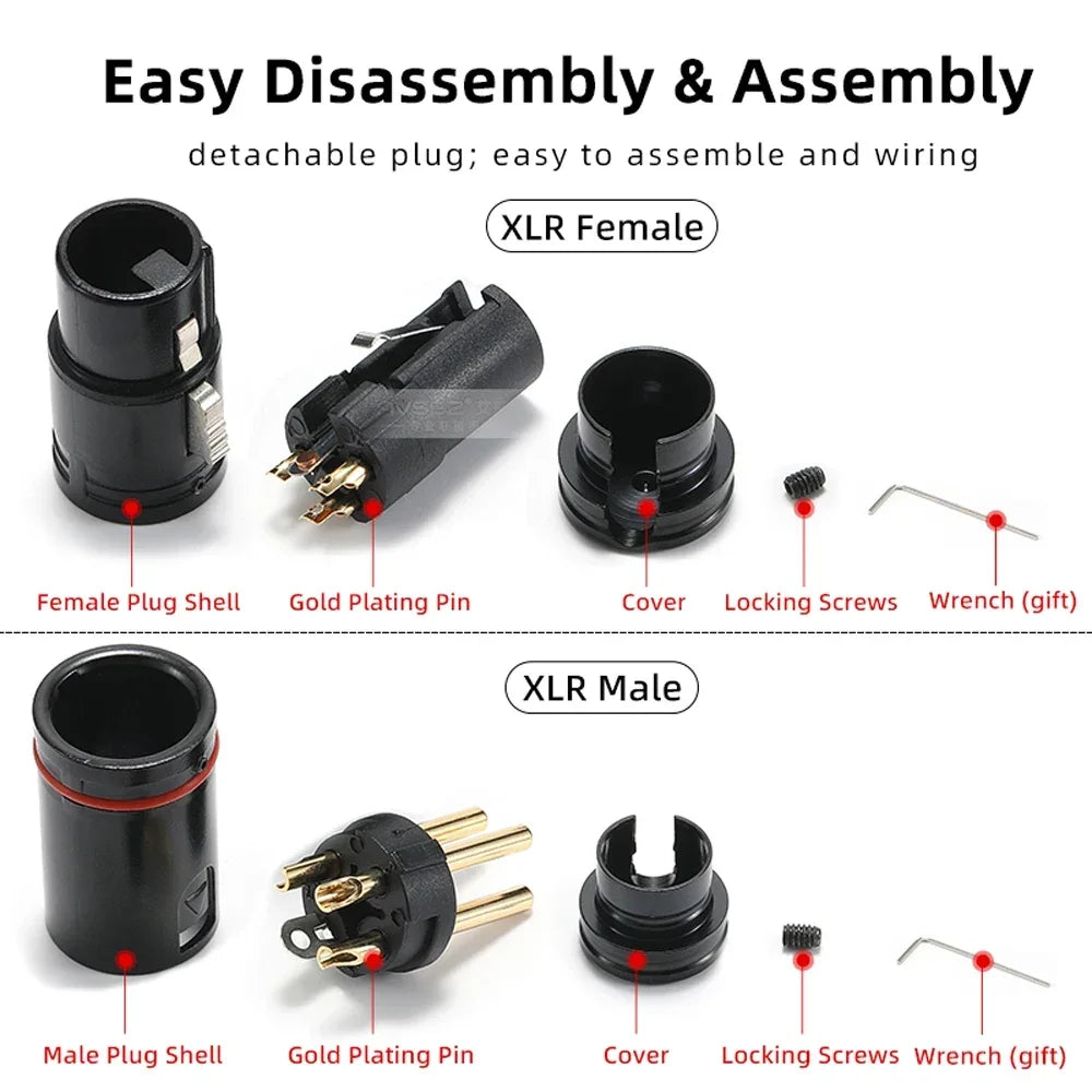 AVSSZ Low Profile Right Angle XLR Connector