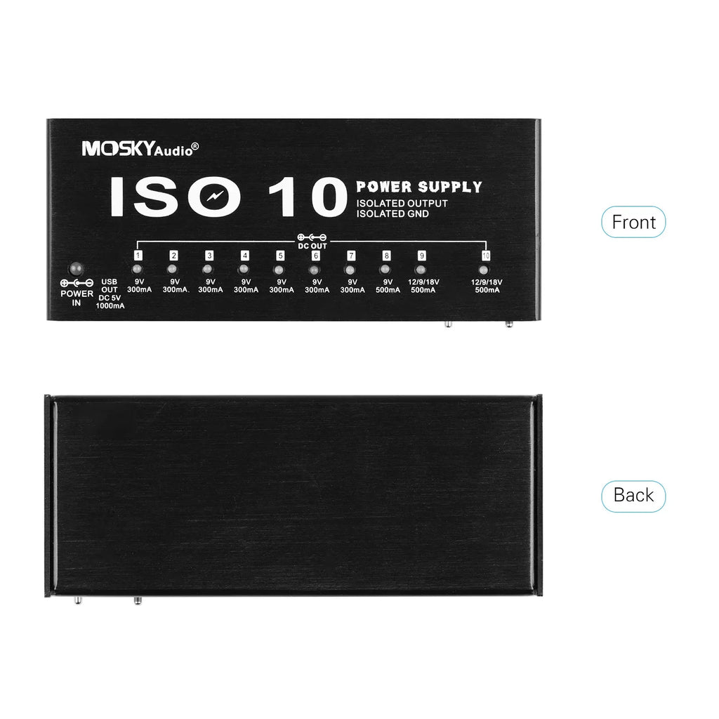 MOSKY ISO-10 Isolated Pedal Power Supply