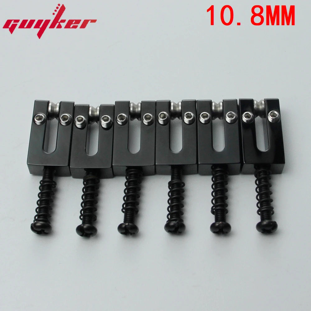 GUYKER Black, Gold or Chrome Roller Bridge Saddles Set