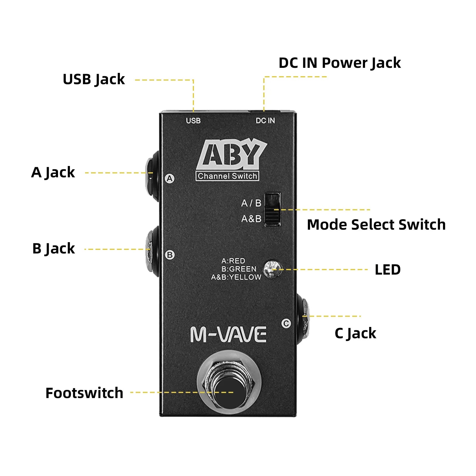M-VAVE ABY Line Selector Pedal