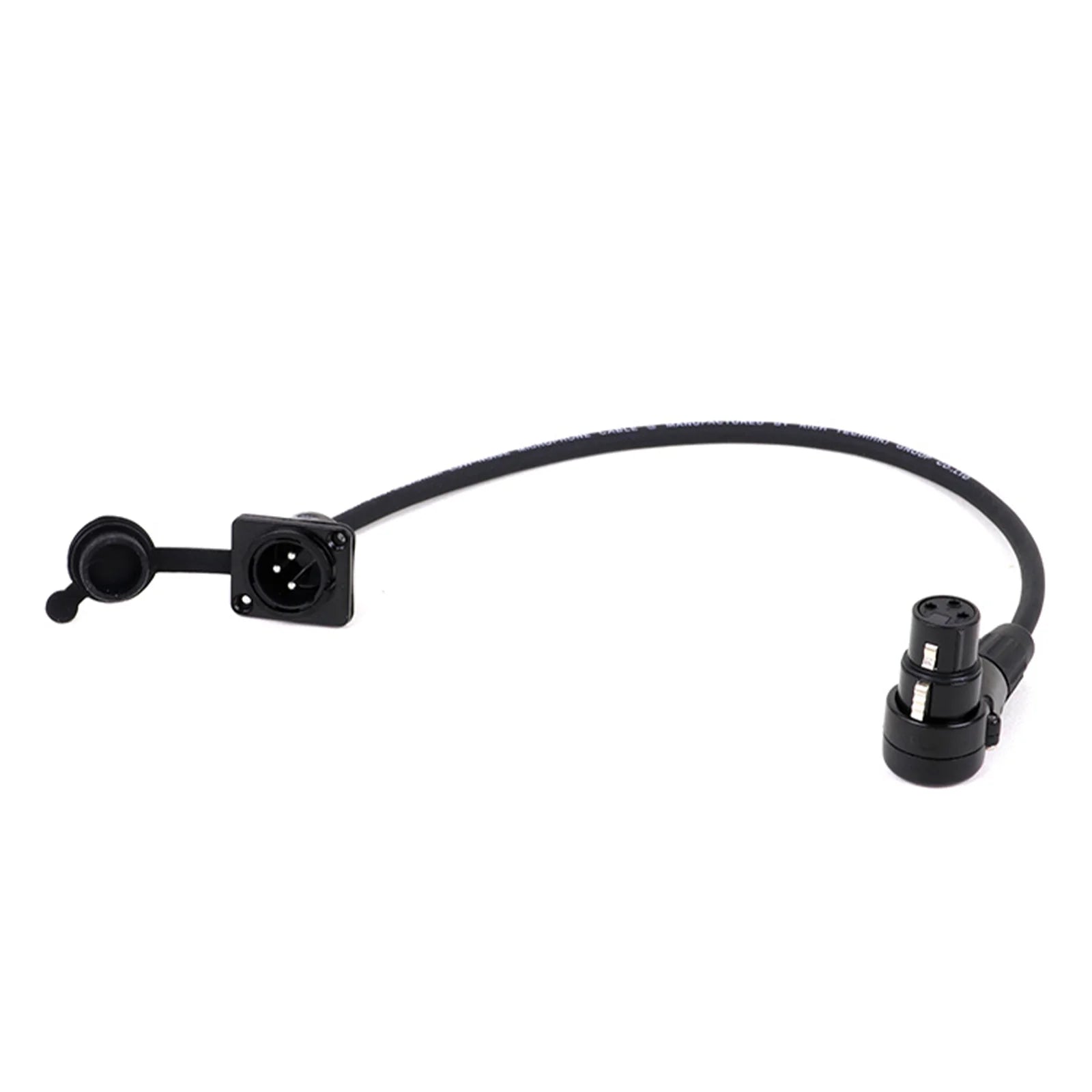 D-Type XLR Panel to 90° XLR Female Cable