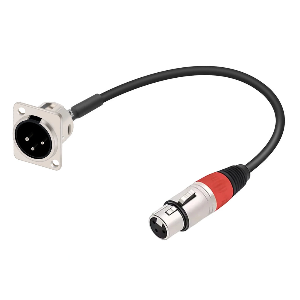 Panel/Rack-Mount XLR Panel Pass-Through Cable (3-Pin)