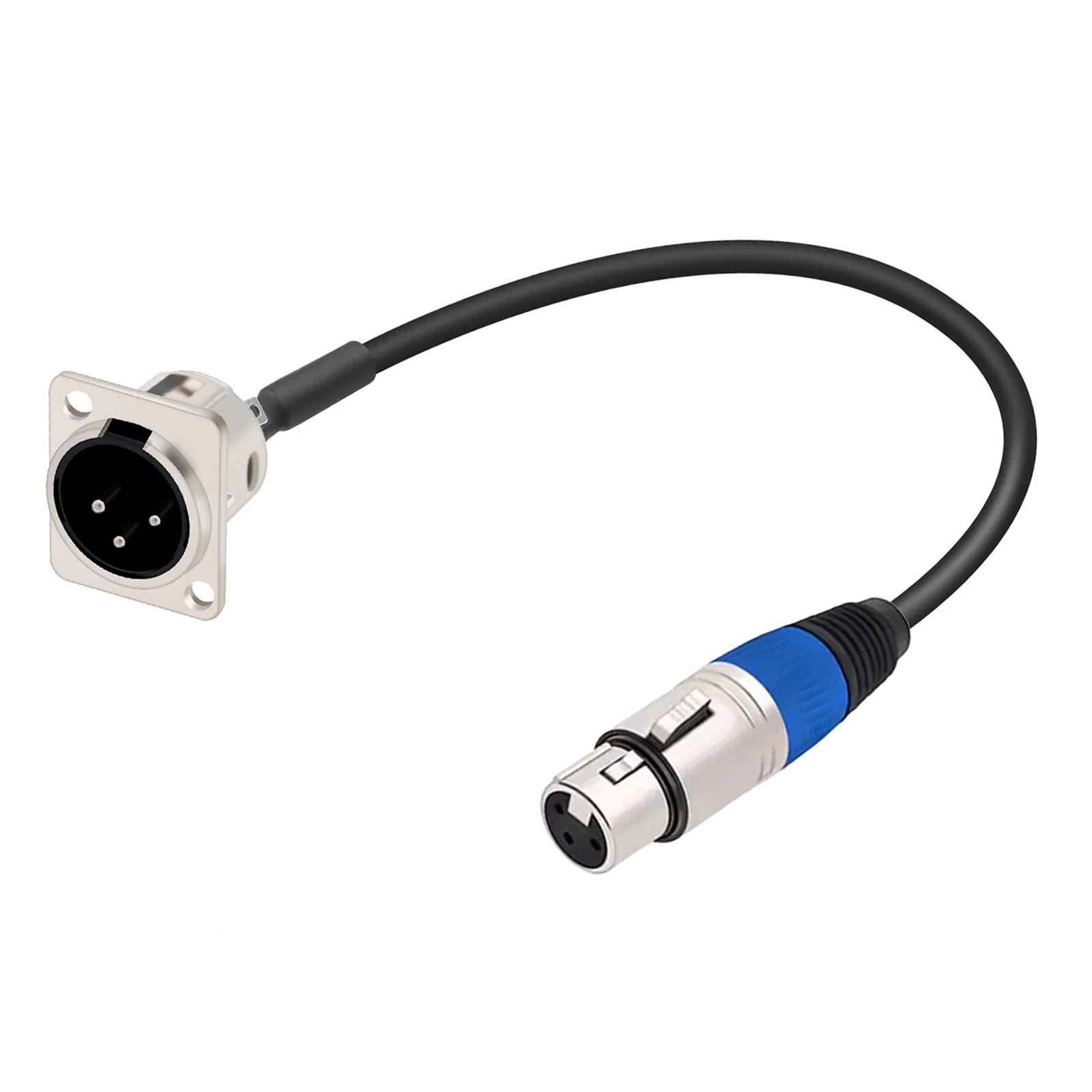 Panel/Rack-Mount XLR Panel Pass-Through Cable (3-Pin)