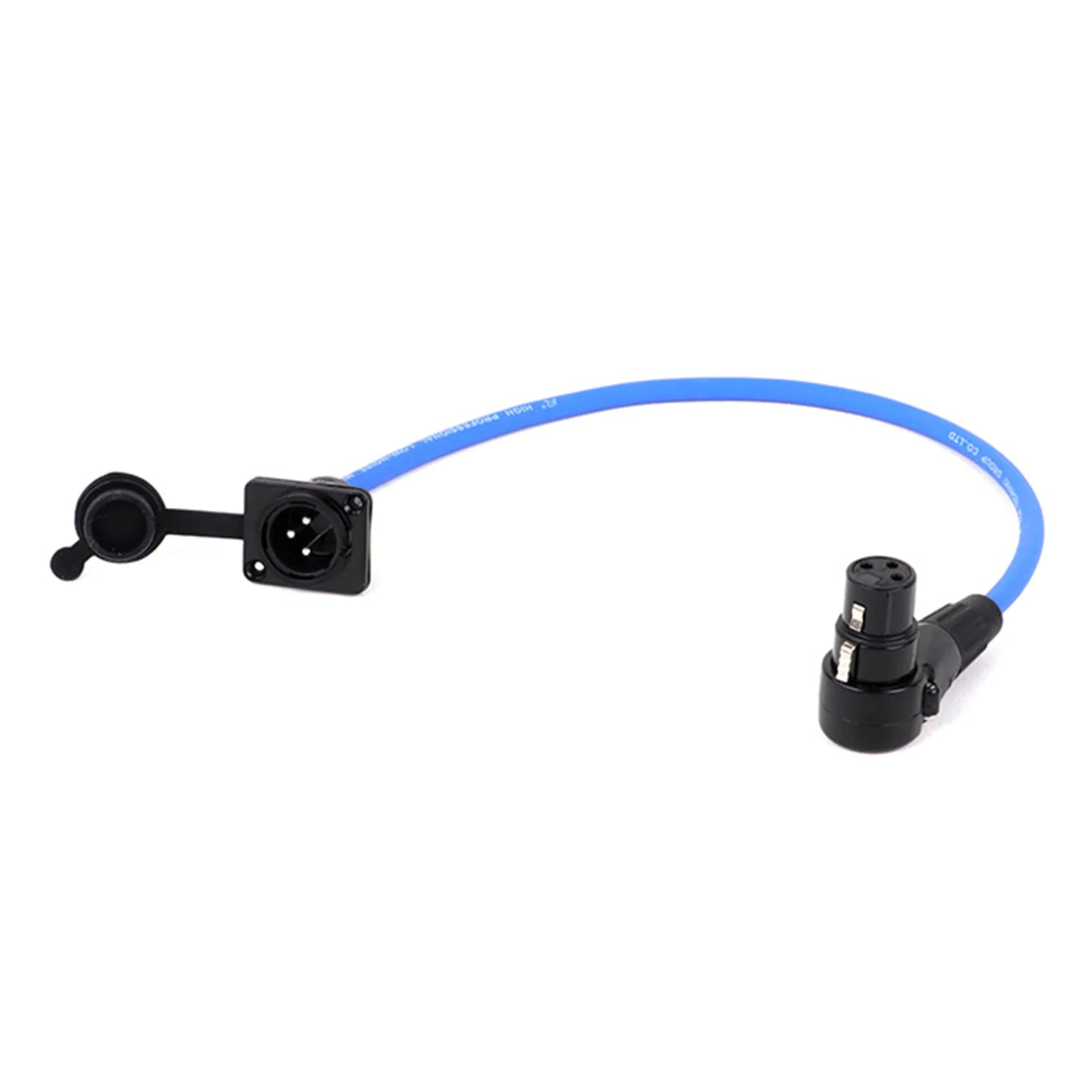 D-Type XLR Panel to 90° XLR Female Cable
