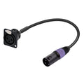 Panel/Rack-Mount XLR Panel Pass-Through Cable (3-Pin)