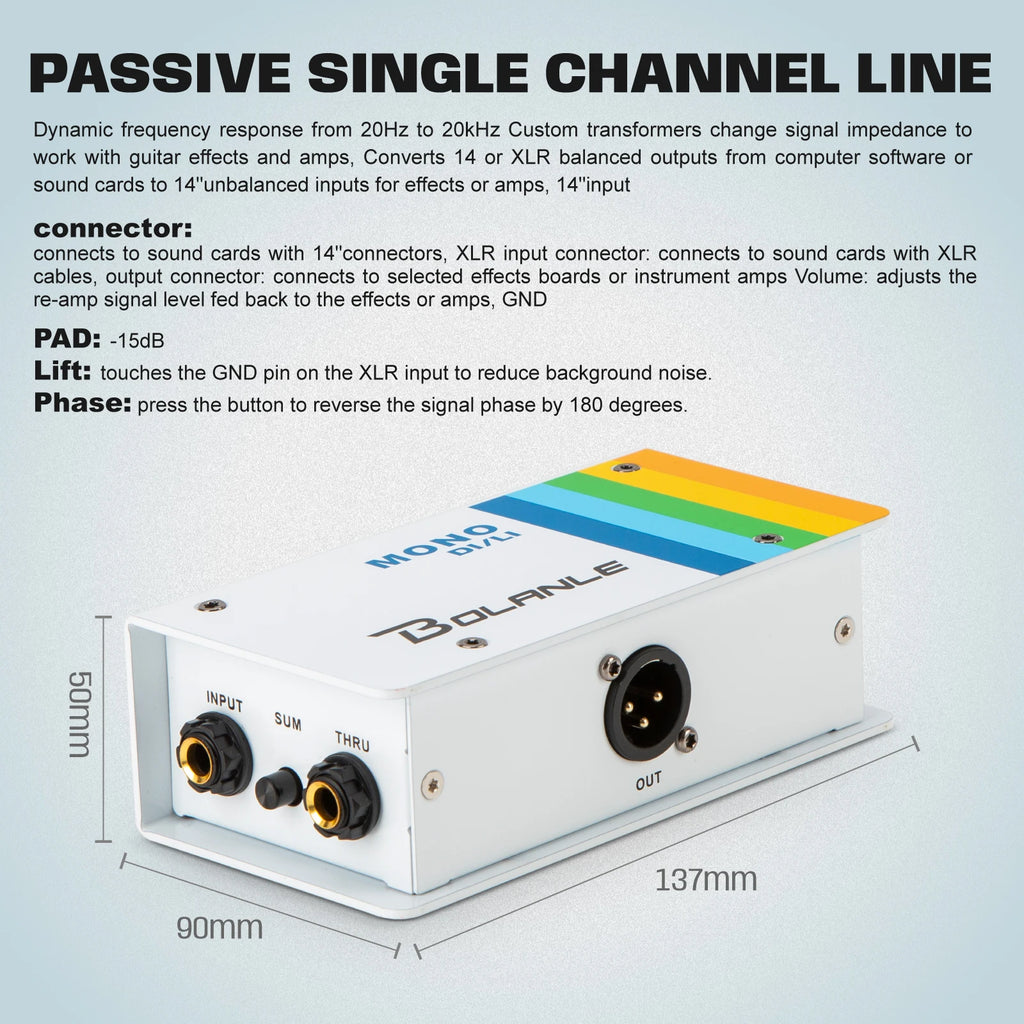 Bolanle DI/LI Passive Direct Box / Line Isolator