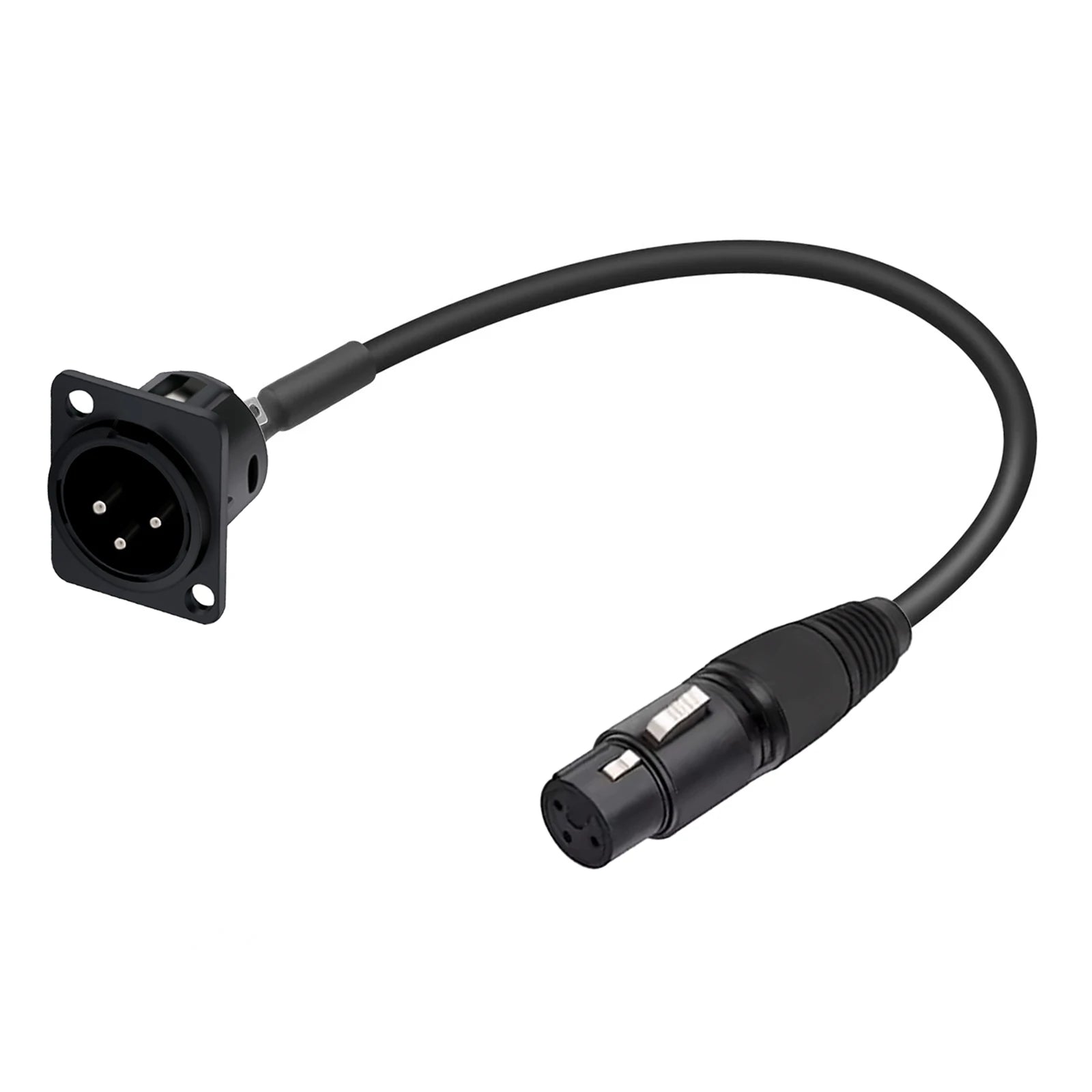 Panel/Rack-Mount XLR Panel Pass-Through Cable (3-Pin)