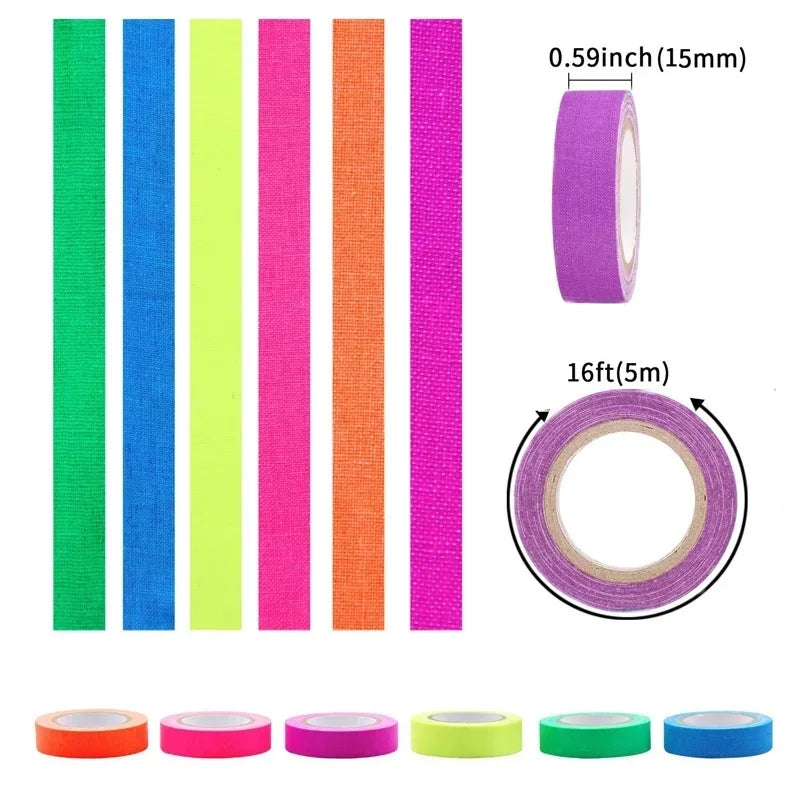 Neon Glow Gaffer Tape Set