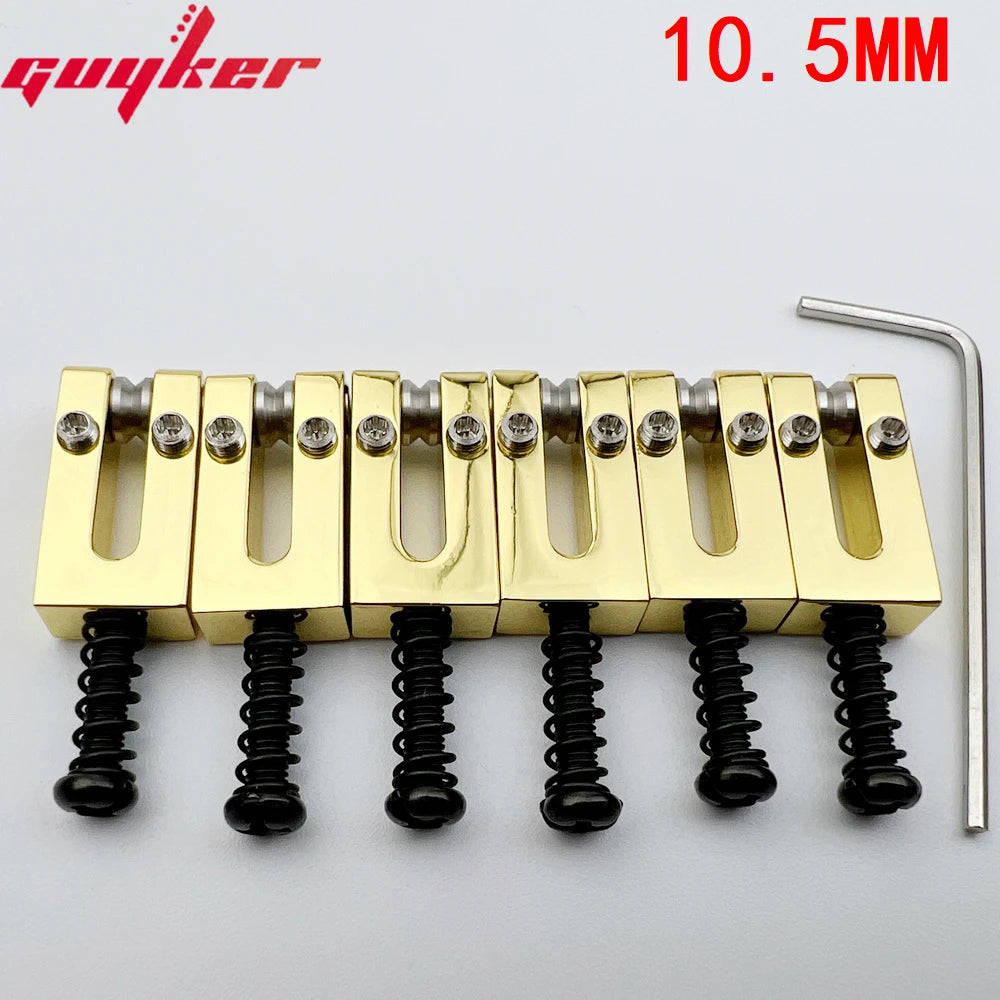 GUYKER Black, Gold or Chrome Roller Bridge Saddles Set