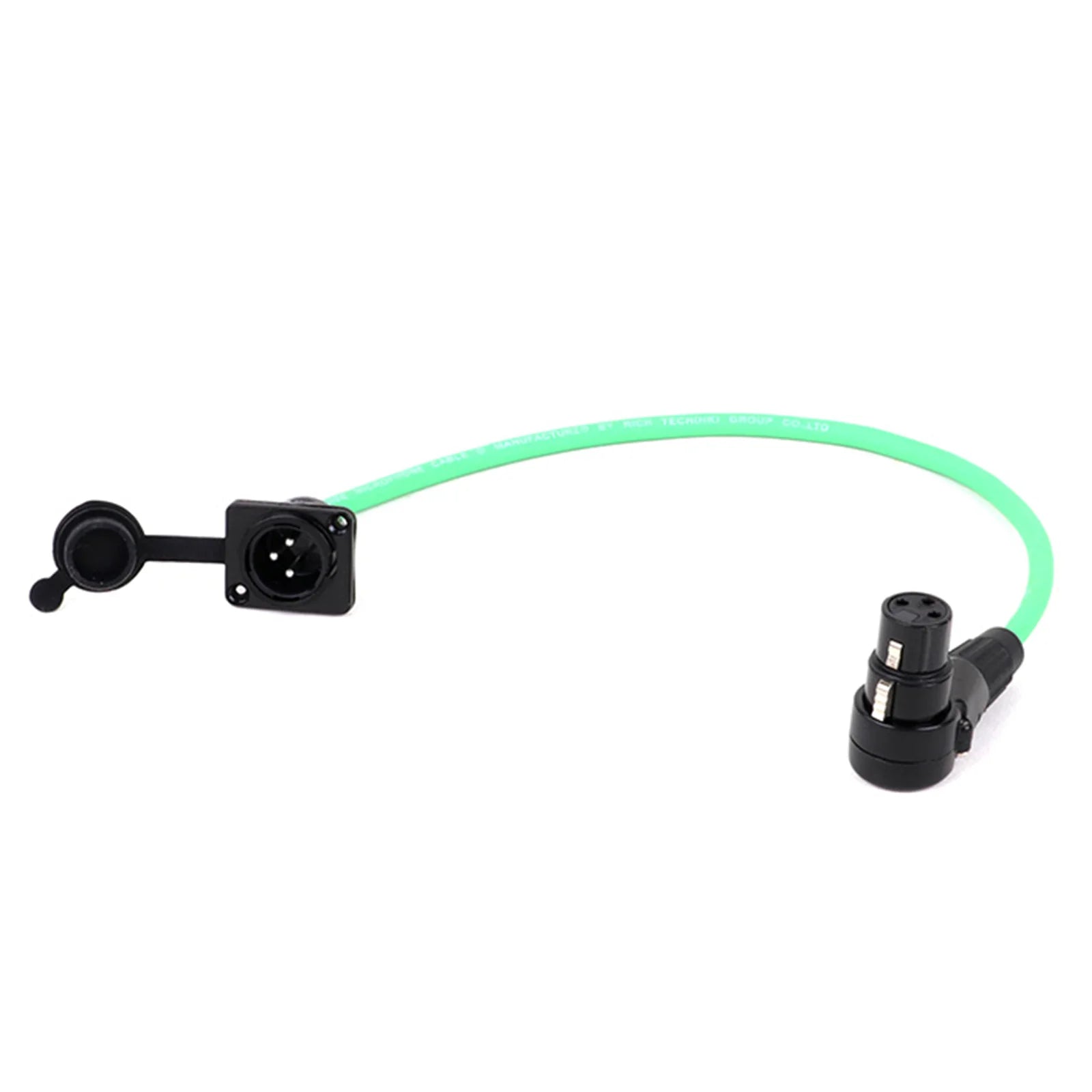 D-Type XLR Panel to 90° XLR Female Cable
