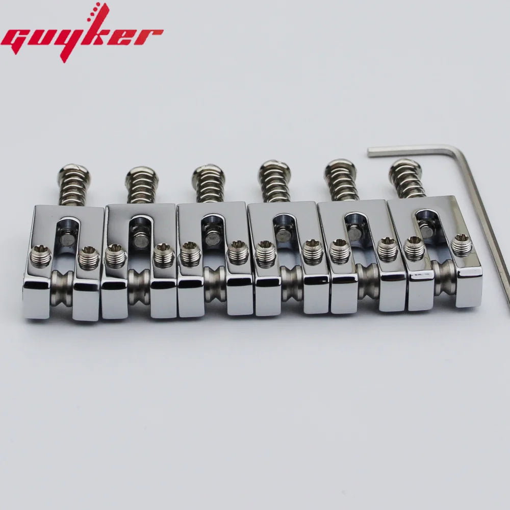 GUYKER Black, Gold or Chrome Roller Bridge Saddles Set