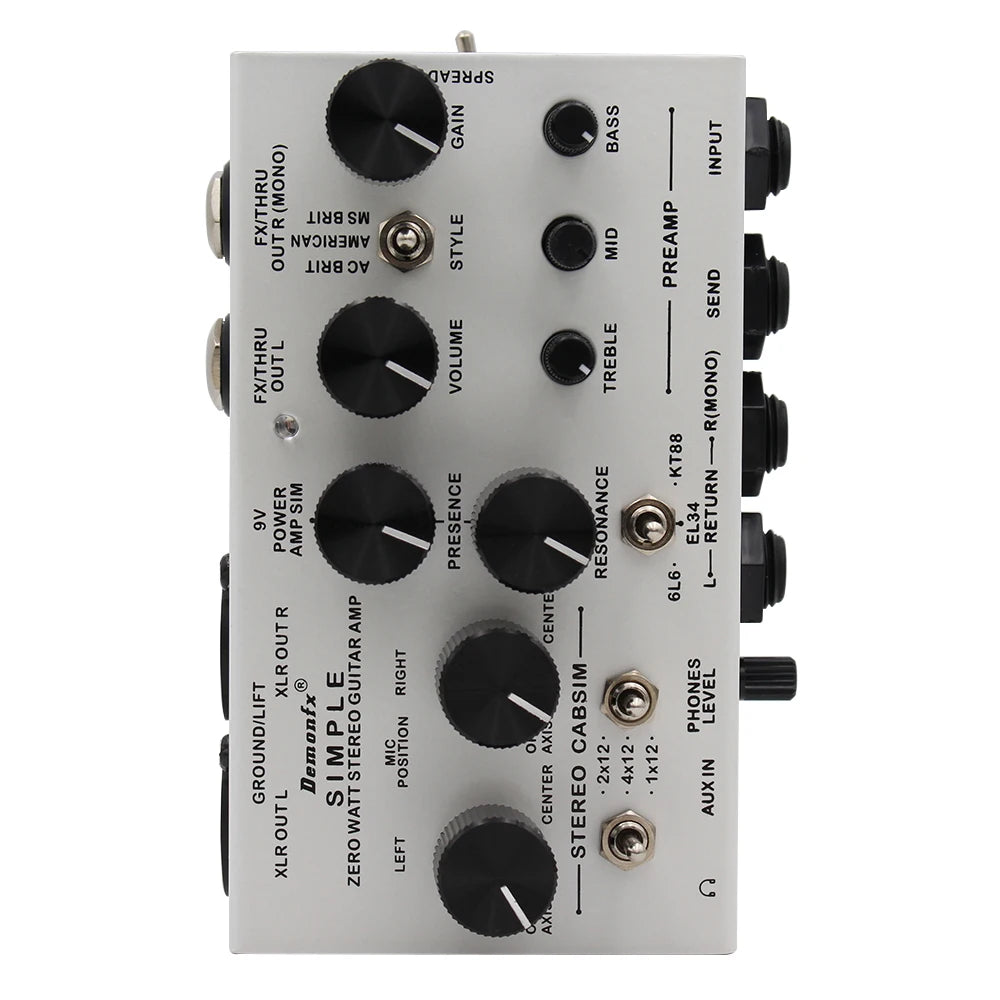 DemonFX SIMPLE Preamp & Cab Simulator Pedal