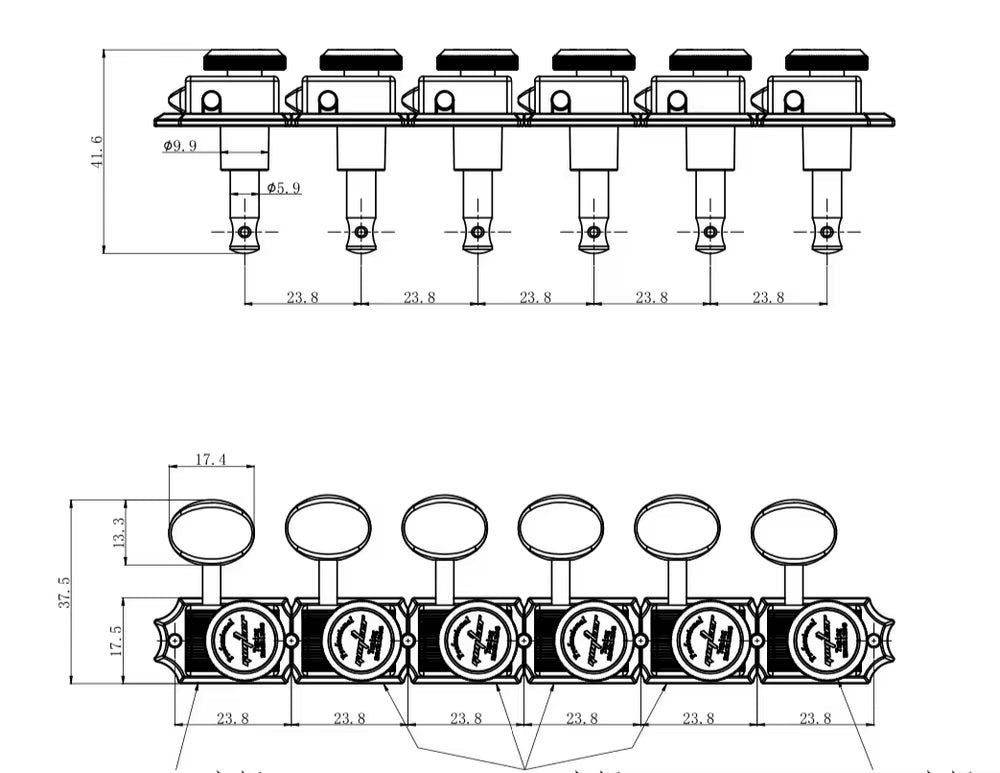 GUYKER Chrome Locking Guitar Tuners