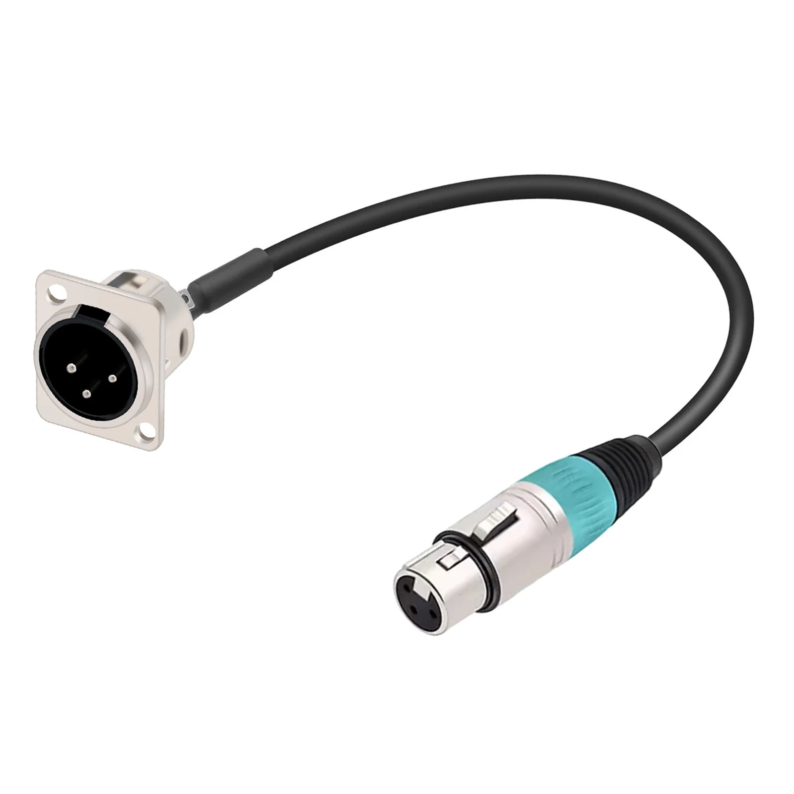 Panel/Rack-Mount XLR Panel Pass-Through Cable (3-Pin)