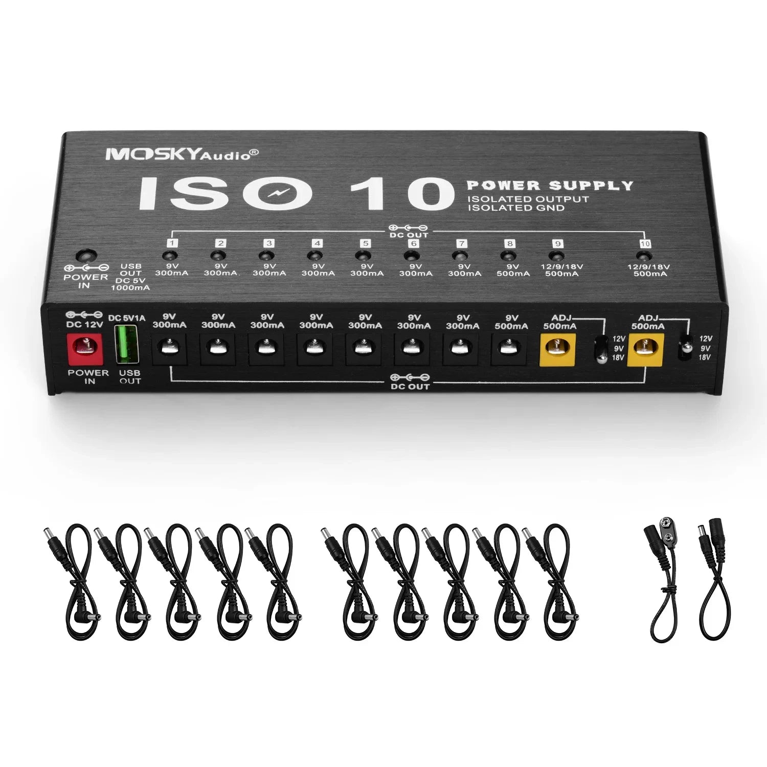 MOSKY ISO-10 Isolated Pedal Power Supply