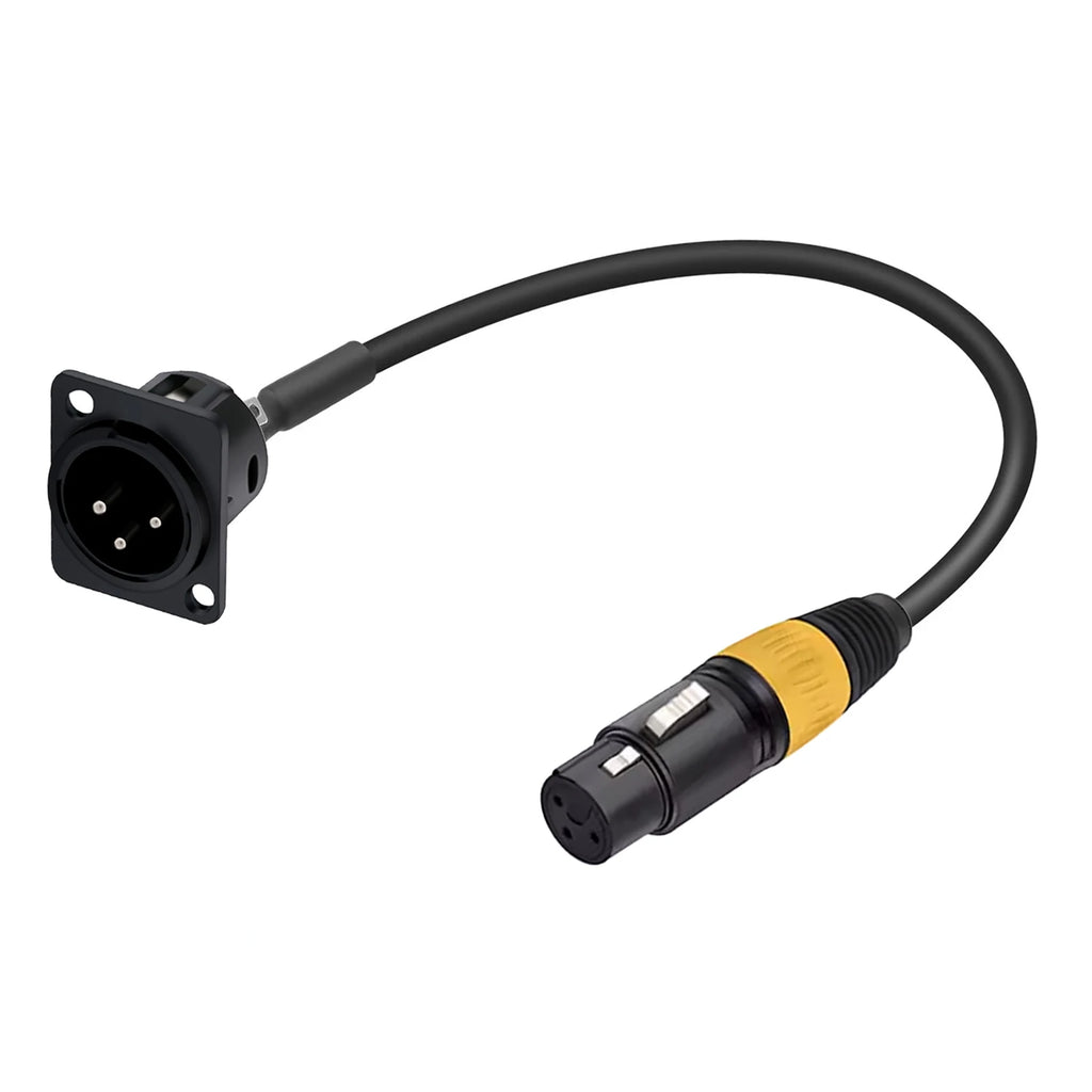 Panel/Rack-Mount XLR Panel Pass-Through Cable (3-Pin)