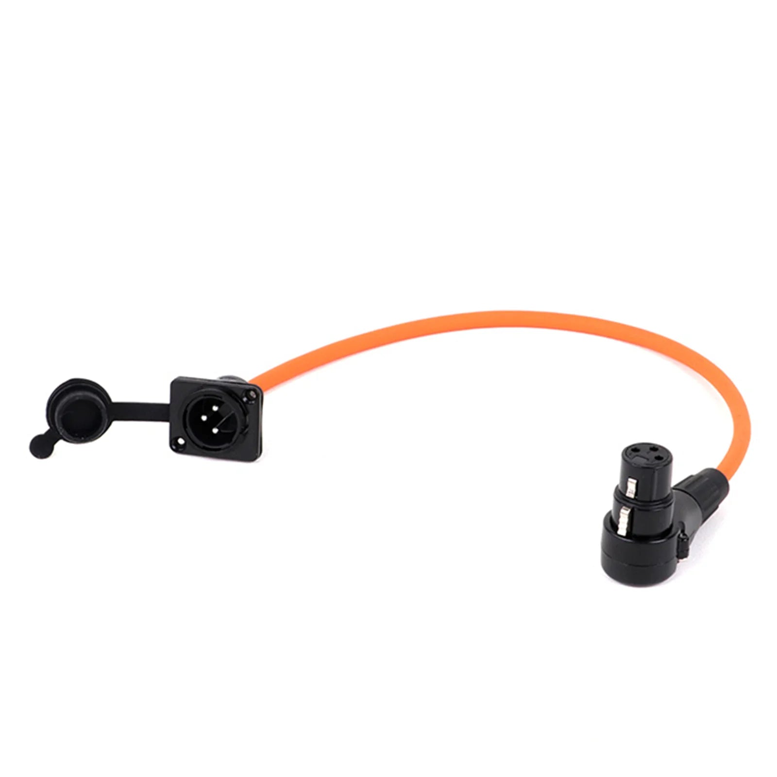 D-Type XLR Panel to 90° XLR Female Cable