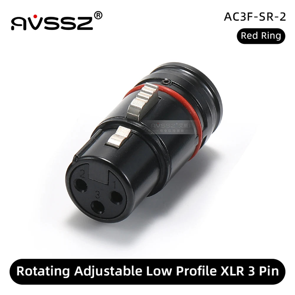 AVSSZ Low Profile Right Angle XLR Connector