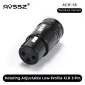 AVSSZ Low Profile Right Angle XLR Connector