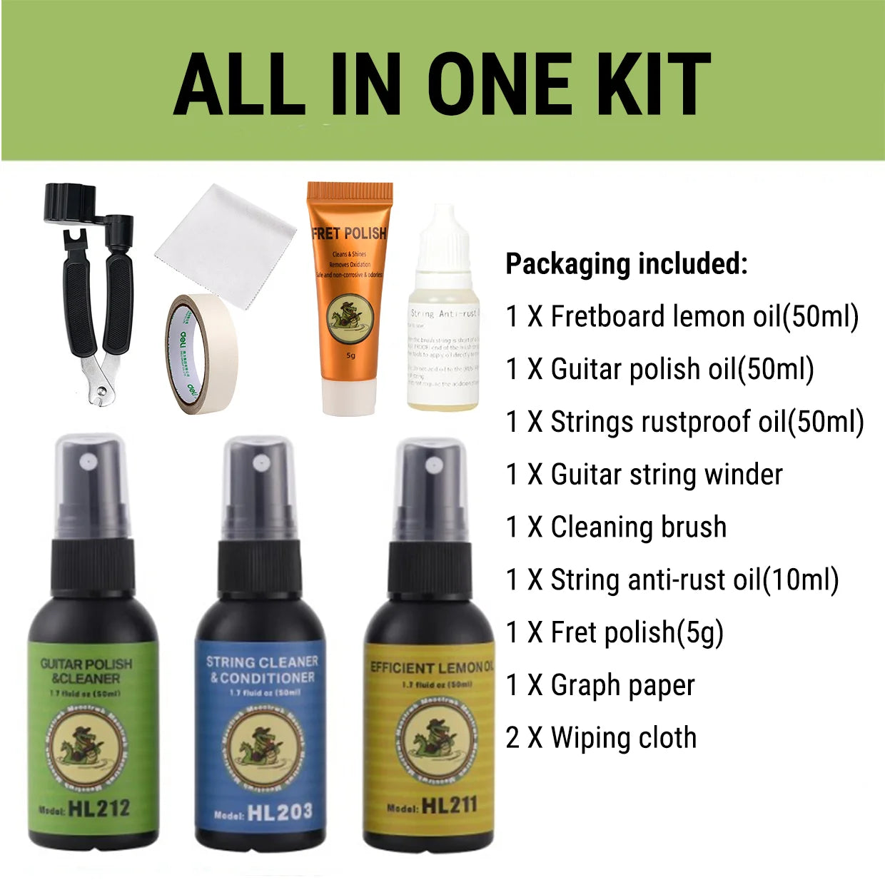 All-in-One Guitar Cleaning & Maintenance Kit