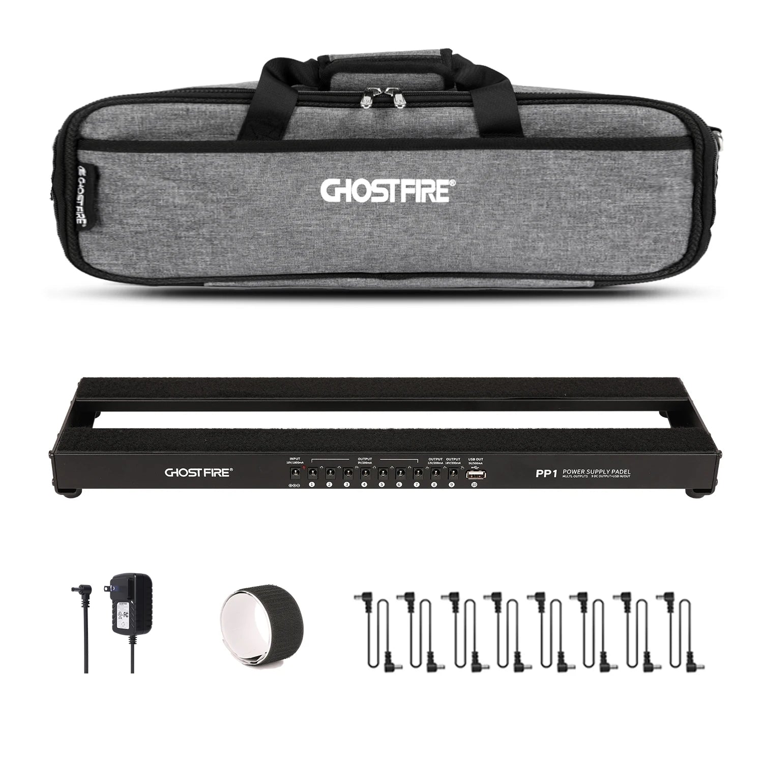Ghost Fire PP1 Pedalboard with Built-In Power Supply