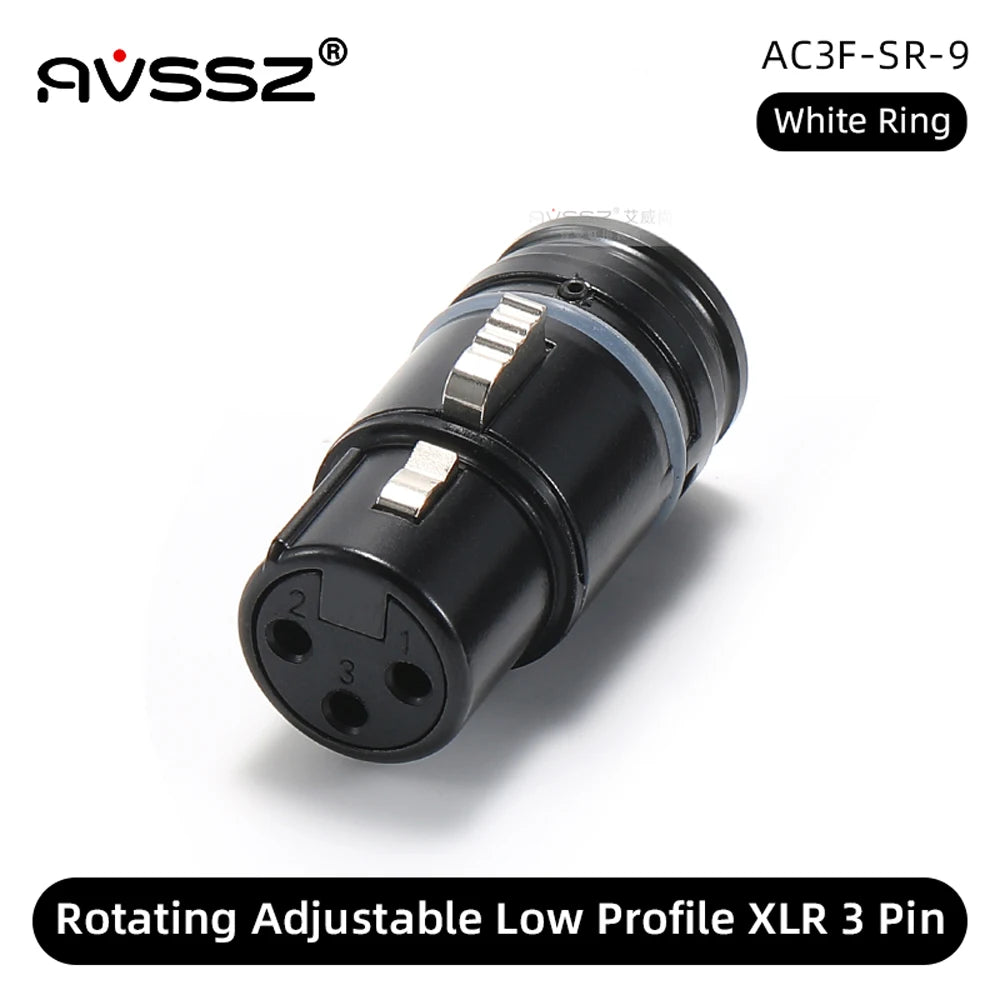 AVSSZ Low Profile Right Angle XLR Connector