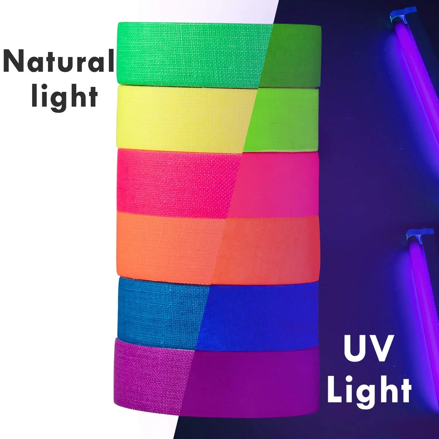 Neon Glow Gaffer Tape Set