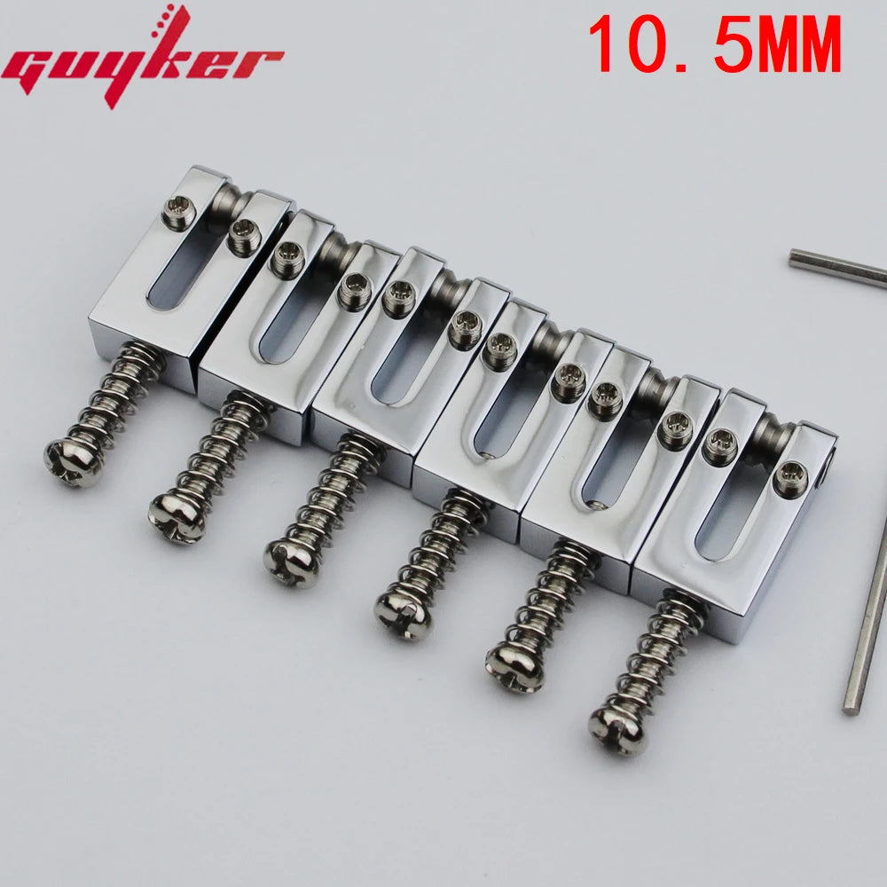 GUYKER Black, Gold or Chrome Roller Bridge Saddles Set