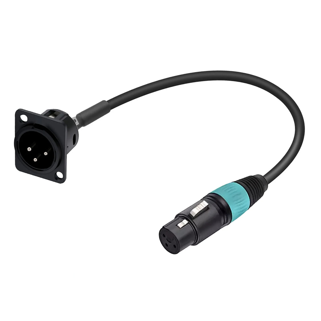 Panel/Rack-Mount XLR Panel Pass-Through Cable (3-Pin)