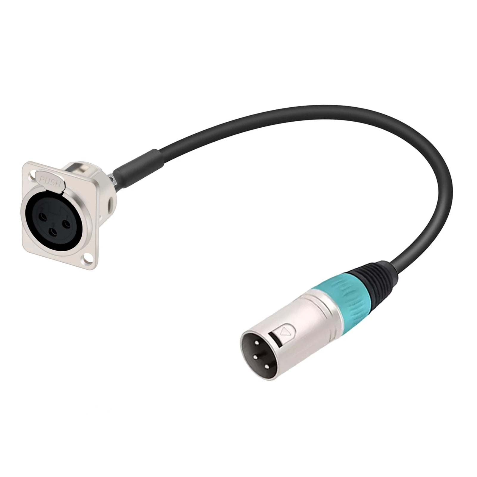 Panel/Rack-Mount XLR Panel Pass-Through Cable (3-Pin)