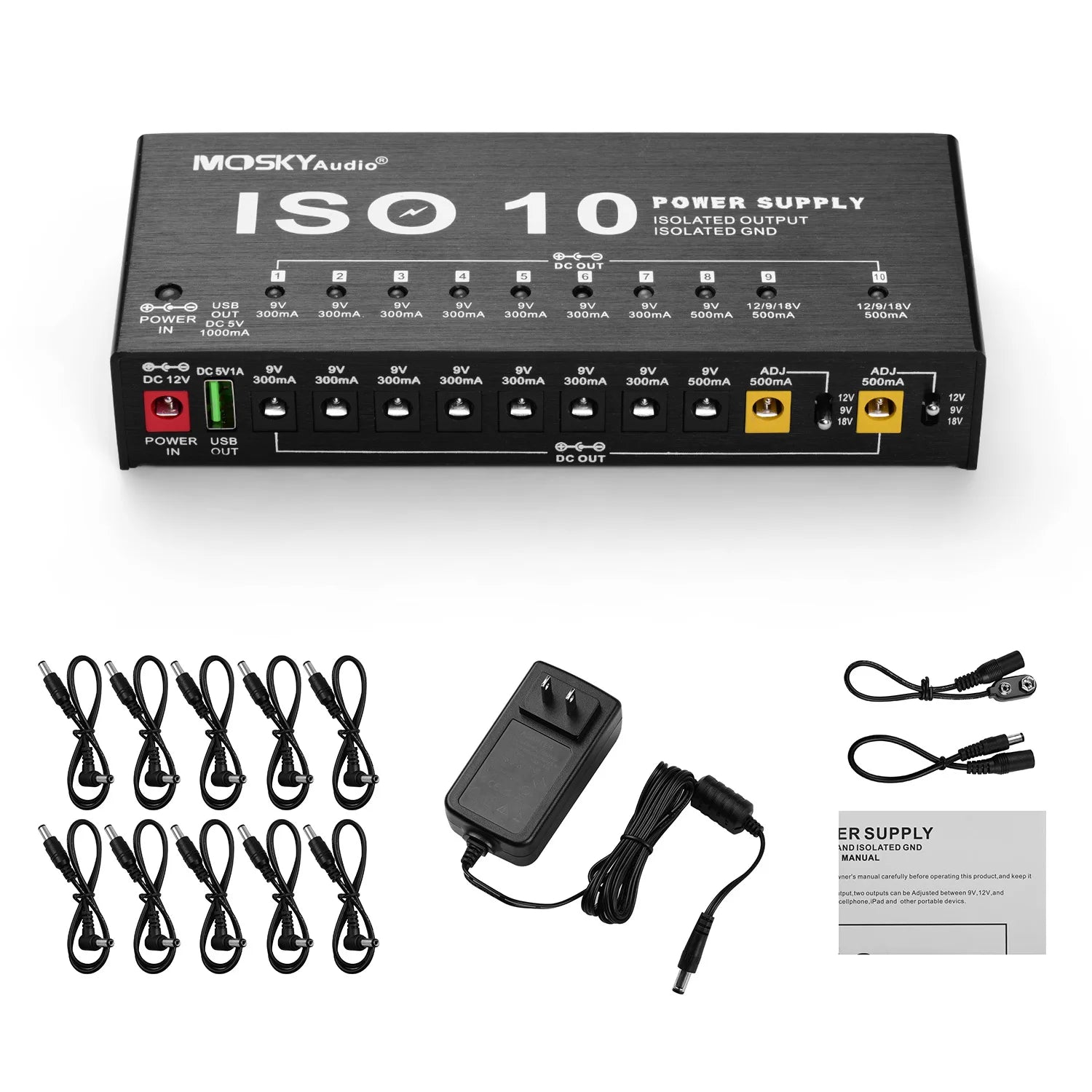 MOSKY ISO-10 Isolated Pedal Power Supply