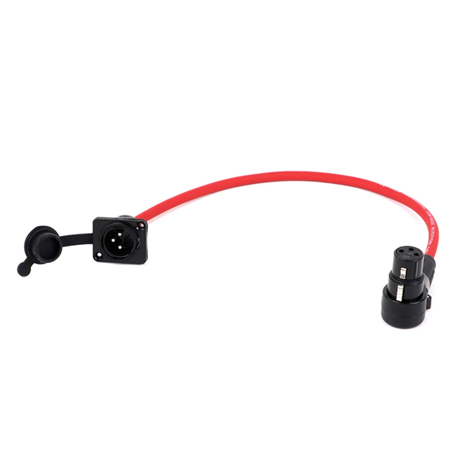 D-Type XLR Panel to 90° XLR Female Cable
