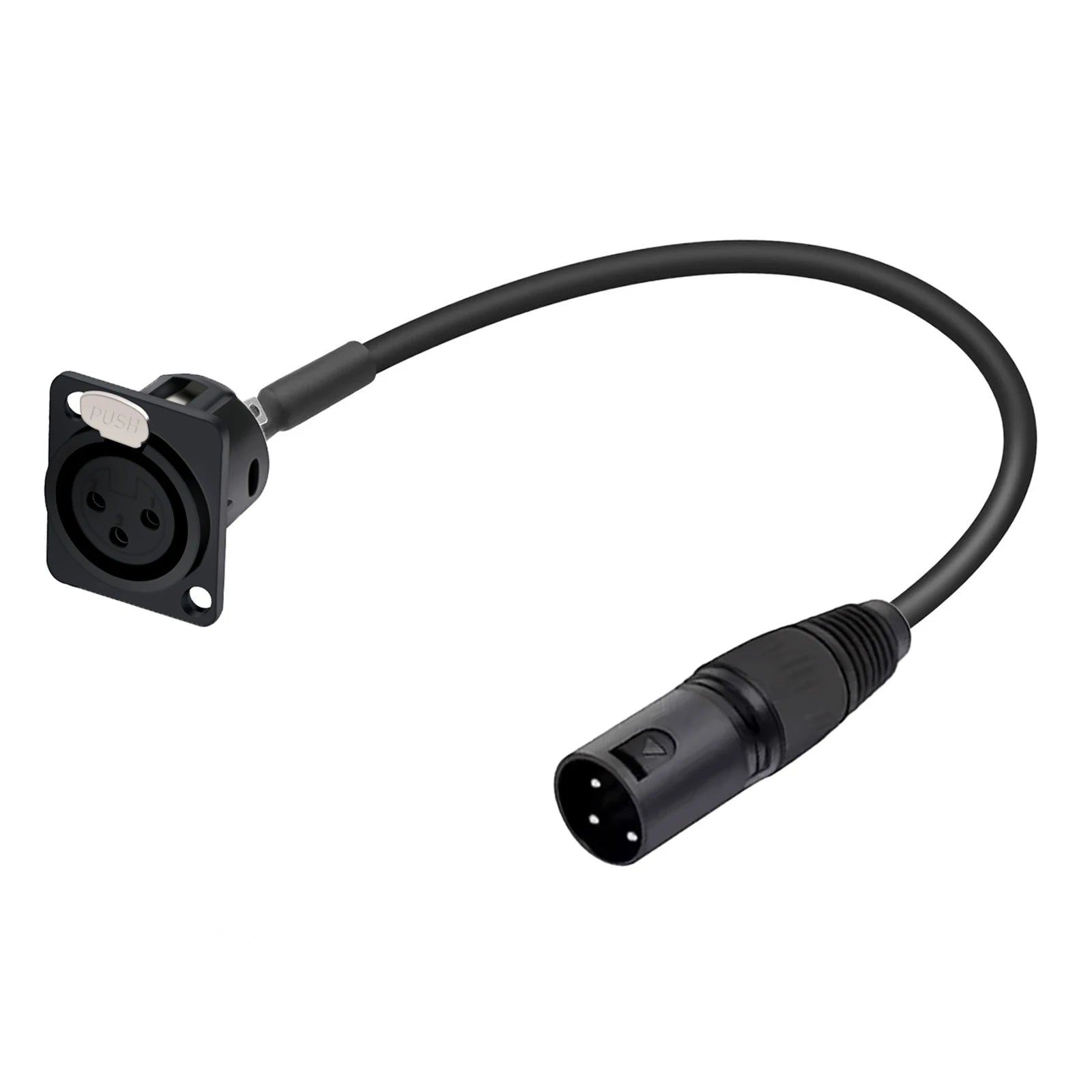 Panel/Rack-Mount XLR Panel Pass-Through Cable (3-Pin)