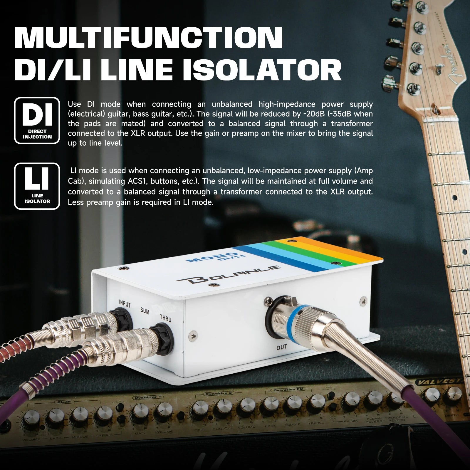 Bolanle DI/LI Passive Direct Box / Line Isolator