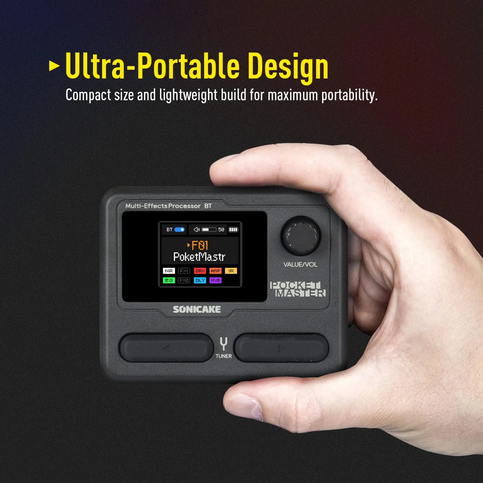 SONICAKE Pocket Master Mini Multi-Effects Pedal (QME-10)