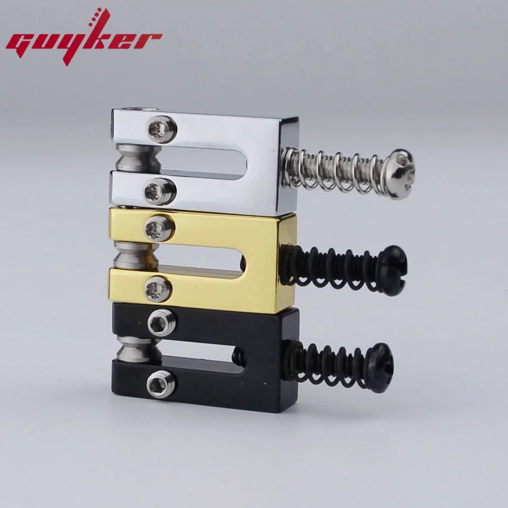 GUYKER Black, Gold or Chrome Roller Bridge Saddles Set