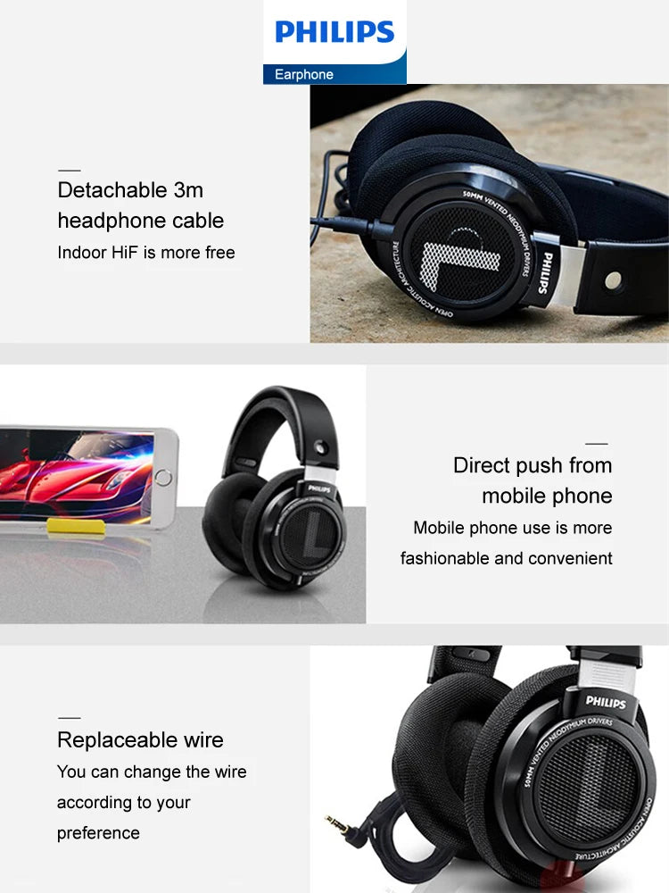 Philips SHP9500 Open-Back Headphones