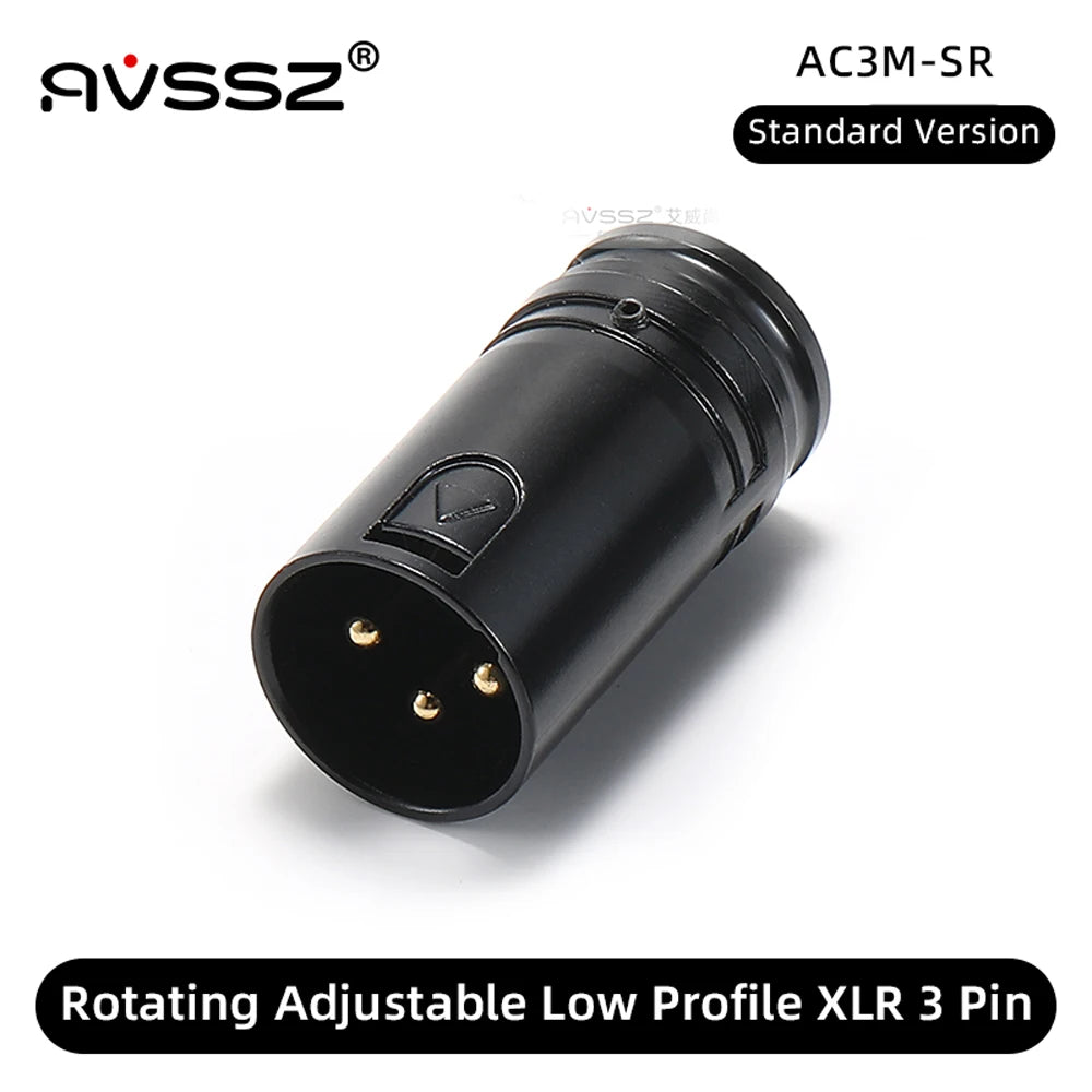 AVSSZ Low Profile Right Angle XLR Connector