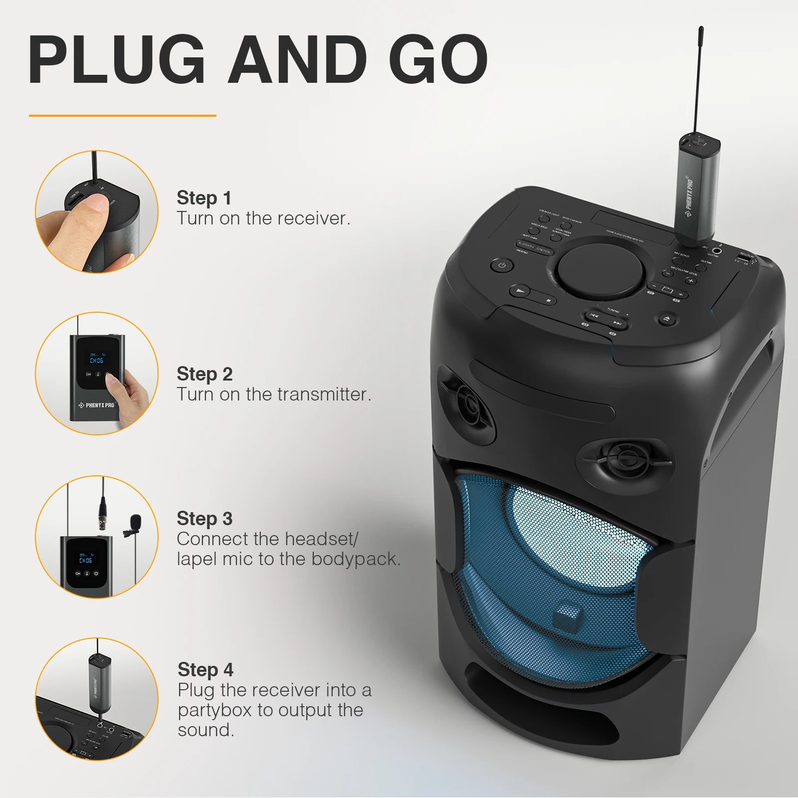 Phenyx Pro PDP-1 Wireless Microphone System