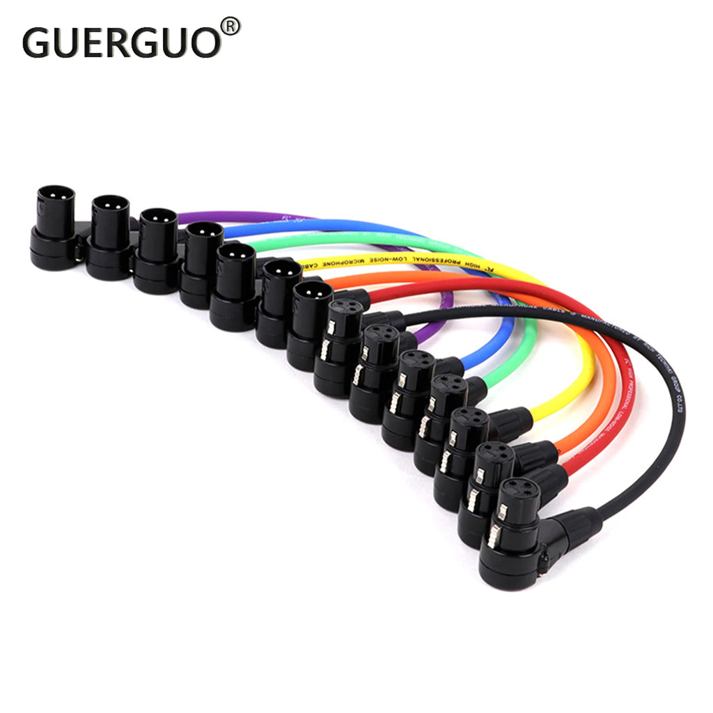 Right Angle XLR Cable (3-Pin Male to Female)