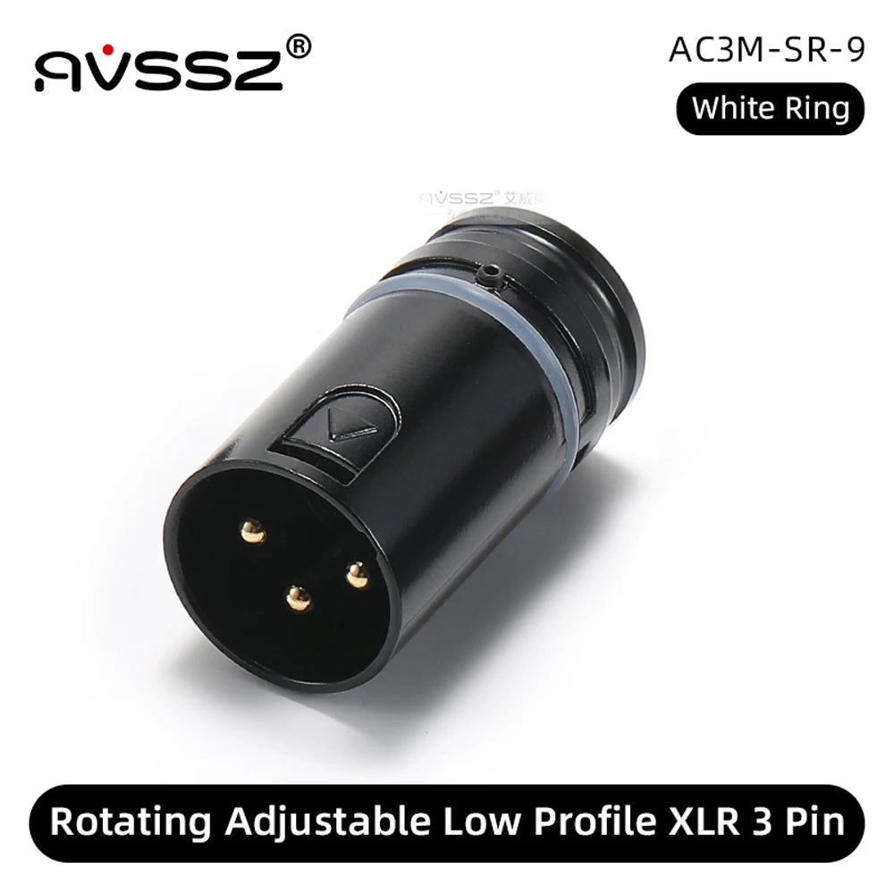 AVSSZ Low Profile Right Angle XLR Connector