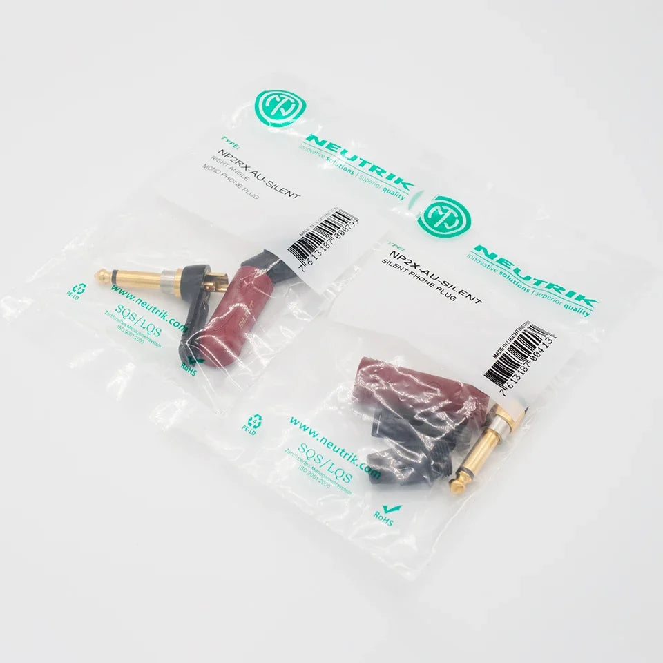 Neutrik silentPLUG 1/4" TS Instrument Plug (Straight / Right-Angle)