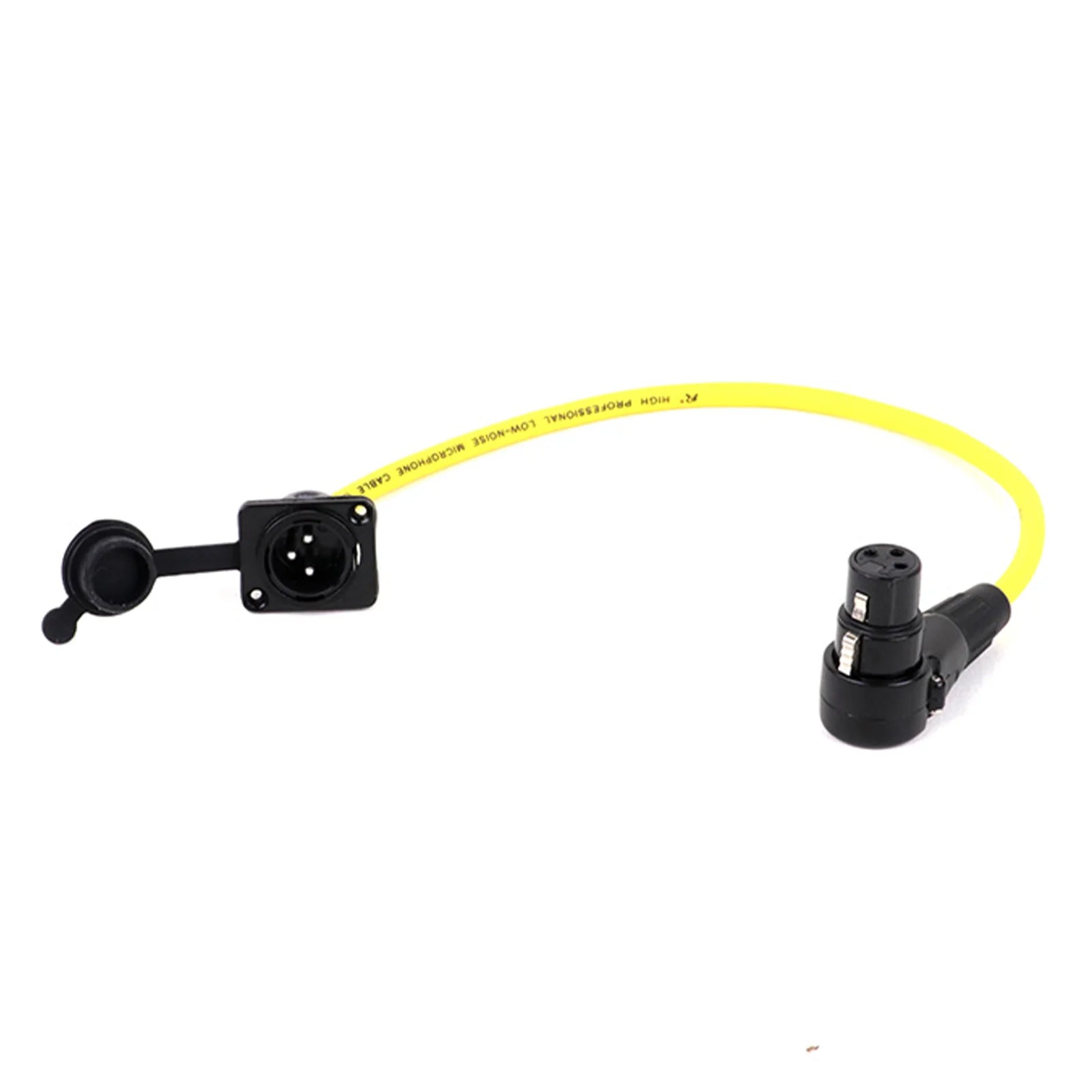 D-Type XLR Panel to 90° XLR Female Cable