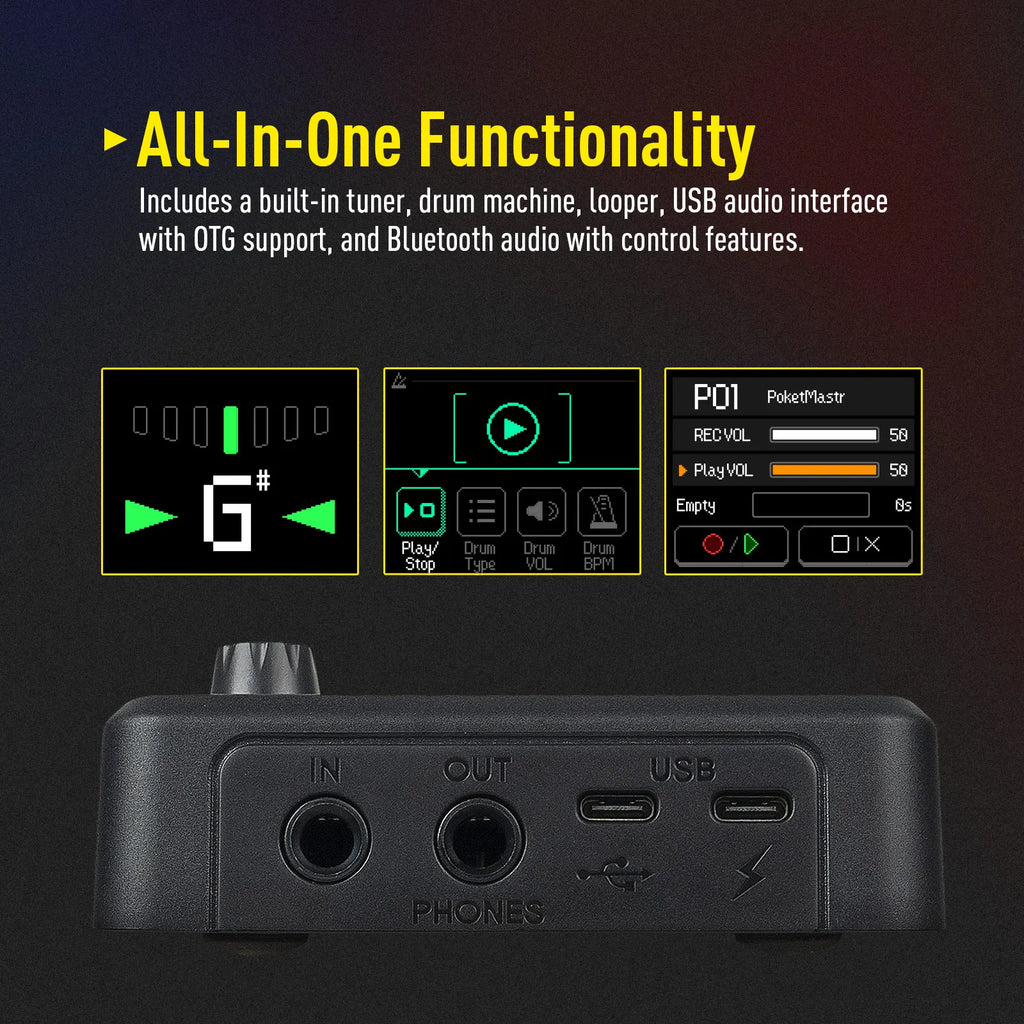 SONICAKE Pocket Master Mini Multi-Effects Pedal (QME-10)