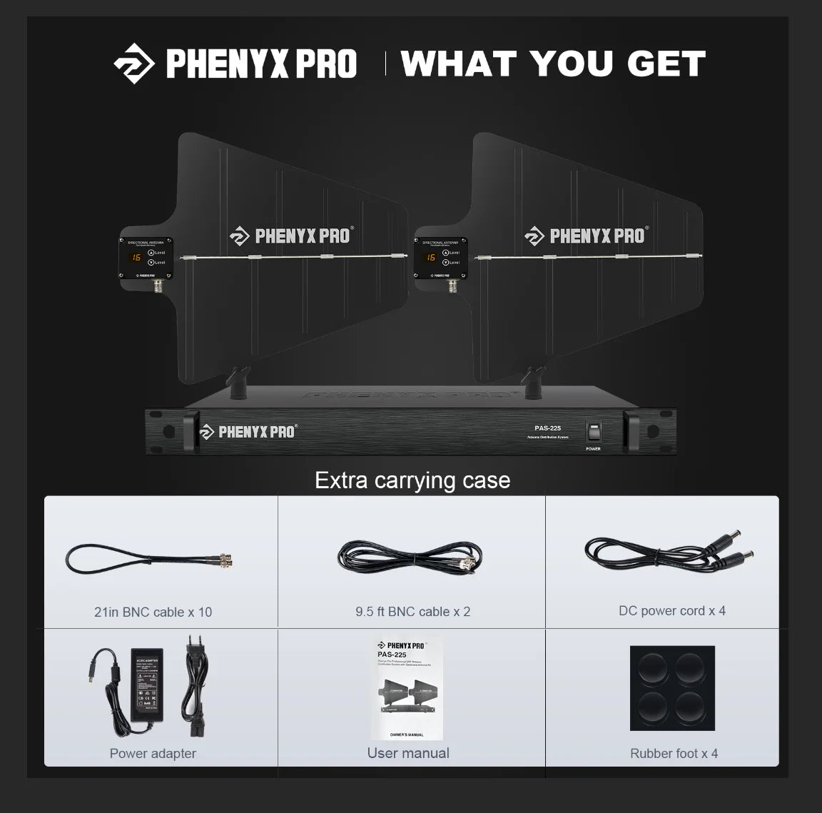 Phenyx Pro PAS-225X Antenna Distribution System Bundle